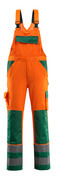 07169-860-1403 Bib & Brace with kneepad pockets - hi-vis orange/green