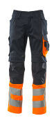 15679-860-1817 Trousers with kneepad pockets - dark anthracite/hi-vis yellow