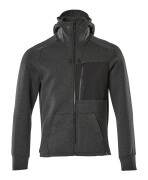 17384-319-09 Hoodie with zipper - black