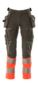 19131-711-01014 Trousers with holster pockets - dark navy/hi-vis orange