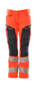 19578-236-14010 Trousers with kneepad pockets - hi-vis orange/dark navy